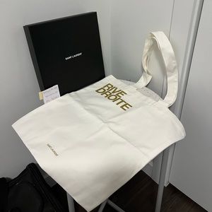 YSL white tote